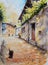 Limone ,Italy watercolors painted.