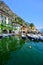 Limone sul Garda - harbour village at Lake Garda with beautiful mountain scenery, Italy - travel destination