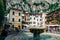 Limone sul Garda, Italy - September 10, 2016: water fountain in