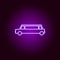 limousine side outline icon in neon style. Elements of car repair illustration in neon style icon. Signs and symbols can be used