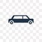 Limousine side view vector icon isolated on transparent background, Limousine side view transparency concept can be used web and