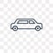 Limousine side view vector icon isolated on transparent background, linear Limousine side view transparency concept can be used w