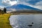 Limpiopungo lagoon and Cotopaxi volcano