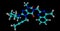 Linagliptin molecular structure isolated on black