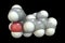 Linalool molecule, 3D illustration
