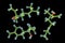 Linalool molecule, 3D illustration