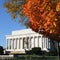 Lincoln memorial in autumn