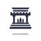 lincoln memorial icon on white background. Simple element illustration from buildings concept