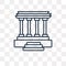 Lincoln memorial vector icon isolated on transparent background, linear Lincoln memorial transparency concept can be used web and