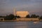 Lincoln Memorial and Washington Monument in the Setting Sun