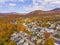 Lincoln town center aerial view, New Hampshire, USA