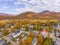 Lincoln town center aerial view, New Hampshire, USA