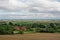 Lincolnshire Fens seen from a hill in the Wolds