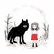Linda And The Black Wolf: A Quirky Storybook Illustration