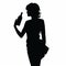 Linda Silhouette Vector: Girl With Bottle Sticker In Alasdair Mclellan Style