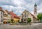 LINDAU, GERMANY, JULY 24, 2016: View of the imperial abbey of Lindau and the surrounding square....IMAGE