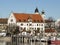 Lindau harbor with buildings