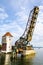 The Lindaunis Bridge is a bascule bridge crossing the Schlei, an inlet of the Baltic Sea in Schleswig-Holstein, at one of its