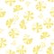 Linden blossom hand drawn vector seamless pattern