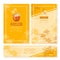 Linden Honey Print Template. Yellow and Orange Banners