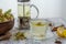 Linden and linden tea. Herbal tea made from linden. Detox herbal tea