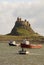 Lindisfarne Castle and harbour