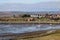 Lindisfarne Priory ruins and village, Holy Island
