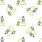 Line Alcoholism, or alcohol use disorder icon isolated seamless pattern on white background. Vector