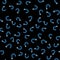 Line Anal beads icon isolated seamless pattern on black background. Anal balls sign. Fetish accessory. Sex toy for men