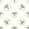 Line Aries zodiac sign icon isolated seamless pattern on white background. Astrological horoscope collection. Vector