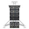 Line array concert acoustics on truss suspension illustration