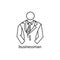 Line art back businessman icons,vector illustration