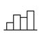 Line art black and white business income histogram