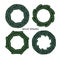 Line Art Christmas Wreaths set clipart, spruce green branches frames