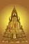 Line art golden color Buddha statue