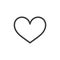 Line art heart icon.