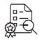Line art icon of scientific research for apps and websites