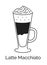 Line art Latte Macchiato coffee