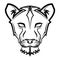 line art of lioness head Good use for symbol mascot icon avatar tattoo T Shirt design logo or any design