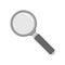 Line art with magnifying glass line. Search icon. Zoom symbol. Magnifying glass symbol. Find icon. Flat isolated illustration