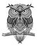 Line art owl-01