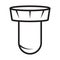 Line art vector icon a antique bottle stopper or wooden stopper