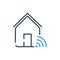 Line art Vector icon. smart home connection