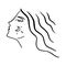 Line art woman. Self love and care concept. Continuous line drawing, fashion, beauty care minimalist vector, girl pretty