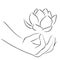 Line Art Of Yoga Hand