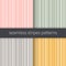 Line backgrounds set. Pink green grey yellow and white stripes vector. Seamless abstract pattern illustration
