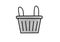 Line basket design in the style of icons of marketing, stores, retail stores, wholesale stores, buying banks and online stores, th