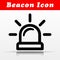 Line beacon vector icon design