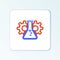 Line Bioengineering icon isolated on white background. Element of genetics and bioengineering icon. Biology, molecule