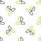 Line Bipolar disorder icon isolated seamless pattern on white background. Vector